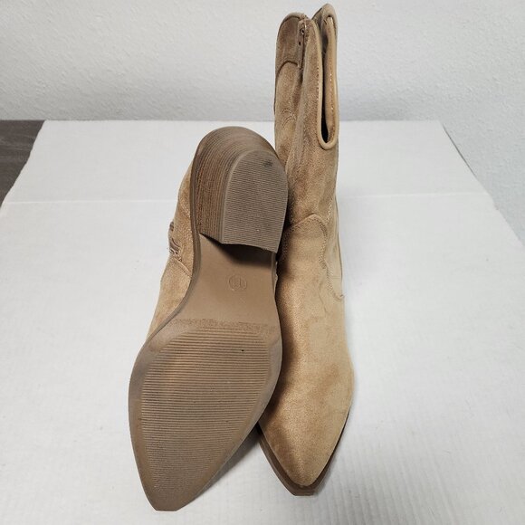 Universal Thread Women's Size 11M Jacey Tan Faux Suede Country Western Boots - Picture 9 of 11